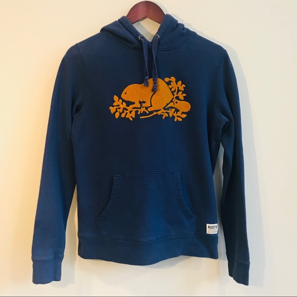 roots blue hoodie